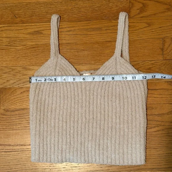 Altar'd State Beige Ribbed V-Neck Knit Tank - Picture 5 of 6